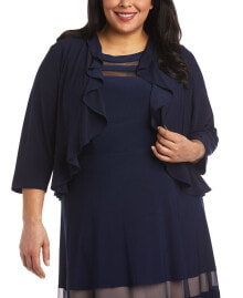 R & M Richards plus Size Ruffled Bolero