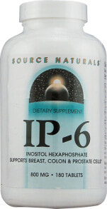 Витамины группы В Source Naturals IP-6 Inositol Hexaphosphate Инозитолгексафосфат для поддержки клеток молочной железы, толстой кишки и простаты 800 мг 180 таблеток