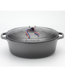 French Enameled Cast Iron 6 Qt. Oval Dutch Oven