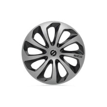 Hubcaps for car wheels колпаки Sparco SPC1673SVBK 16&quot; Чёрный/Серебристый (4 uds)