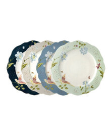 Laura Ashley heritage Collectables Mixed Designs Irregular Plates in Gift Box, Set of 4