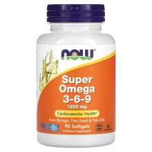 Fish oil and Omega 3, 6, 9 nOW Foods, Super Omega 3-6-9, 1,200 mg, 180 Softgels