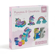 EUREKAKIDS Mold and paint unicorn and princess magnets