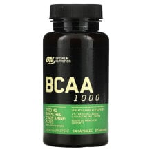 Аминокислоты Optimum Nutrition, BCAA 1000, 500 mg, 60 Capsules