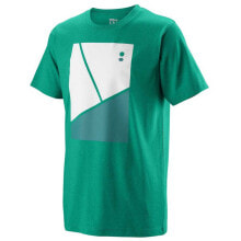 Мужские спортивные футболки Мужская спортивная футболка зеленая с принтом WILSON Tramline Tech Short Sleeve T-Shirt