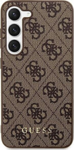 Guess GUESS SAMSUNG S24+ GUHCS24MG4GFBR METAL GOLD LOGO BROWN