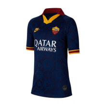 Мужские спортивные футболки Мужская спортивная футболка синяя с надписью Nike AS Roma 3rd Stadium Jr AT2637-493 jersey