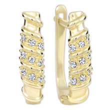 Women´s gold earrings with crystals 239 001 00980 купить онлайн