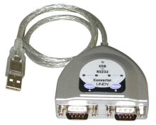 Lindy USB -> Serial Converter - 2 Port (RS232) USB 1.1 RS-232 Серебристый 42889