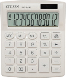 Citizen Citizen calculator SDC812NRWHE calculator, white, desktop, 12 places, dual power supply