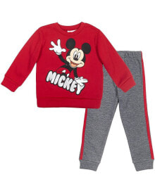 Купить детские комплекты и форма для мальчиков Disney: Toddler Boys Mickey Mouse Fleece Pullover Sweatshirt and Pants Outfit Set to (12 Months - 14-16)