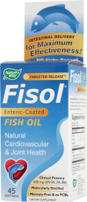 Рыбий жир и Омега 3, 6, 9 nature's Way Super Fisol Fish Oil Рыбий жир для сердечно-сосудистого и суставного здоровья 45 гелевых капсул