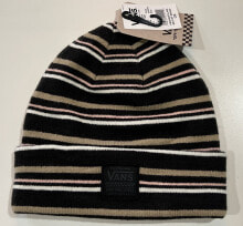 Купить женские головные уборы Vans: Vans Women's Cuff Beanie Hat One Size - Multicolor Striped New