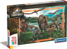 Clementoni CLE puzzle 104 maxi SuperKolor JurassicWorld 23770