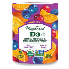Витамин D megaFood D3 Wellness Gummy Mixed Fruit -- Витамин Д3 25 мкг - 70 мармеладок с ягодным вкусом