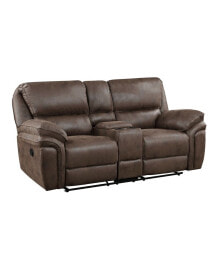 Купить товары для дома Homelegance: White Label Fleming 80" Double Reclining Love Seat with Center Console