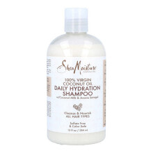 Шампуни для волос shea Moisture Virgin Coconut Oil Hydration Shampoo Увлажняющий бессульфатный шампунь с кокосовым маслом для всех типов волос 384 мл