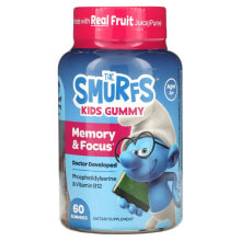 The Smurfs, The Smurfs, жевательные мармеладки для памяти и концентрации для детей, смурфики, для детей от 4 лет, 30 жевательных таблеток