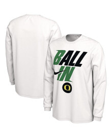 Nike men's White Oregon Ducks Ball In Bench Long Sleeve T-shirt