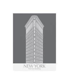 Trademark Global fab Funky New York Flat Iron Building Monochrome Canvas Art - 19.5