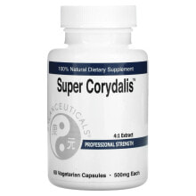 Растительные экстракты и настойки Balanceuticals, Super Corydalis, Professional Strength, 500 mg, 60 Vegetarian Capsules