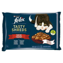 PURINA NESTLE Felix Tasty Shreds With Beef And Chicken 80g Wet Cat Food 4 Units