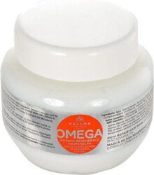 Kallos Omega Hair Mask Маска для волос с жирными кислотами Омега-6 для ухода за сухими, поврежденными волосами без блеска 275 мл