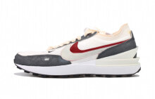 【定制球鞋】 Nike Waffle One Crater 凡尔赛玫瑰 低帮 运动休闲鞋 女款 灰白红 / Кроссовки Nike Waffle One Crater DX4309-100