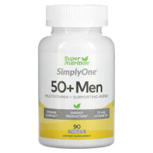Витаминно-минеральные комплексы super Nutrition, SimplyOne, Men’s 50+ Multivitamin with Supporting Herbs, 90 Tablets