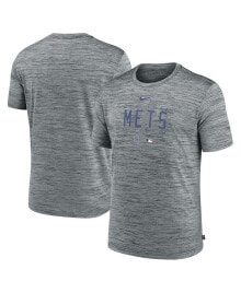 Nike men's Heather Gray New York Mets Authentic Collection Velocity Performance Practice T-shirt