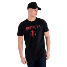 Мужские футболки для болельщиков мужская спортивная футболка черная  с надписью NEW ERA Team Logo Houston Rockets Short Sleeve T-Shirt