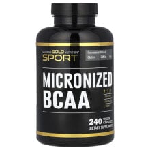 Sport, Micronized BCAA, Branched Chain Amino Acids, 500 mg, 240 Veggie Capsules (250 mg per Capsule)