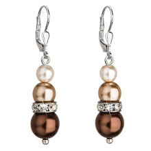 Ювелирные серьги bronze bead earrings with crystals 31150.3