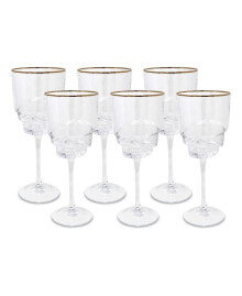 Vivience shaped Bottom Rim Water Glasses, Set of 6