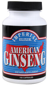 Женьшень imperial Elixir American Ginseng Экстракт женьшеня 100 капсул