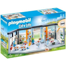 Детские игровые наборы и фигурки из дерева игровой набор с элементами конструктора Playmobil City Life 70191 Больничное крыло с мебелью