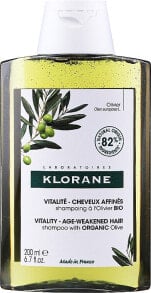 Vitalisierendes Shampoo mit Olive für schwaches Haar - Klorane Vitality Age-Weakened Organic Olive Hair Shampoo