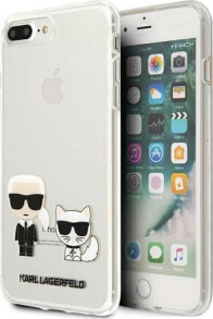 Karl Lagerfeld Karl Lagerfeld KLHCI8LCKTR iPhone 7/8 Plus hardcase Transparent Karl & Choupette