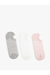 Basic 3'lü Patik Çorap Seti Çok Renkli Pamuklu