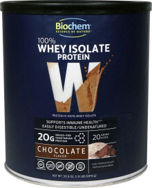 Сывороточный протеин Biochem Sports 100% Whey Isolate Protein  Изолят сывороточного протеина с шоколадным вкусом 878 г