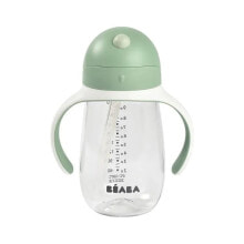 Бутылочки и ниблеры для малышей BEABA, Babyflasche/Trainingsbecher/Strohbecher 300 ml, Salbeigrn