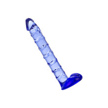 Glas-Dildo mit zarter Aderung, 17 cm