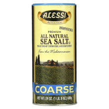 Соль Alessi, Натуральная морская соль премиального качества, грубого помола, 680 г (24 унции)