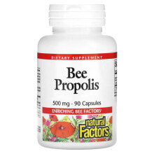Natural Factors, пчелиный прополис, 500 мг, 90 капсул