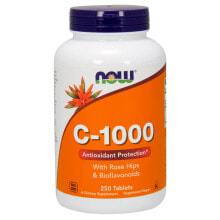Vitamin C nOW C-1000 with Rose Hips &amp; Bioflavonoids -- 250 Tablets