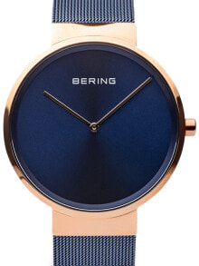 Мужские наручные часы с браслетом мужские наручные часы с синим браслетом Bering 14539-367 Classic  39mm 5ATM