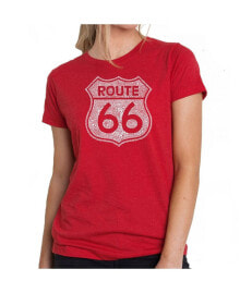 LA Pop Art women's Premium Word Art T-Shirt - Route 66