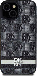 DKNY DKNY DKHCS24LPCPTSSK S24 Ultra S928 czarny/black hardcase Leather Checkered Mono Pattern & Printed Stripes