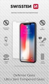 Swissten Hartowane szkło ochronne Swissten, pro Jabłko iPhone SE 2020, czarna, Defense glass