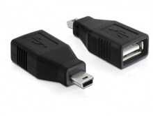 DeLOCK 65277 кабельный разъем/переходник mini USB USB 2.0-A Черный
